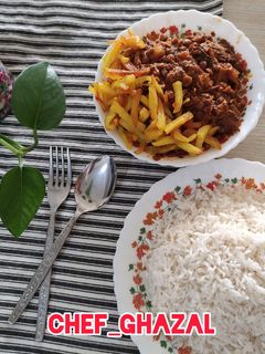 عکسی از دستور قیمه خشک اردبیلی
