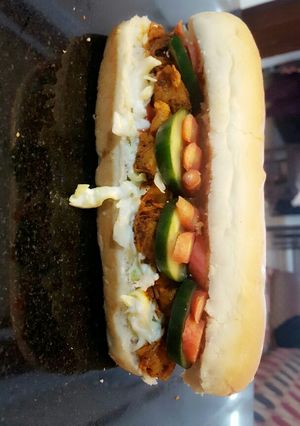 A picture of Chicken tikka sandwich.