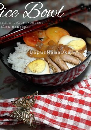 Foto resep Rice Bowl_Semur Daging Telur Kentang Dalam Mangkok🥣🥣