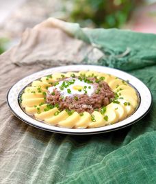 trứng thịt băm ngô