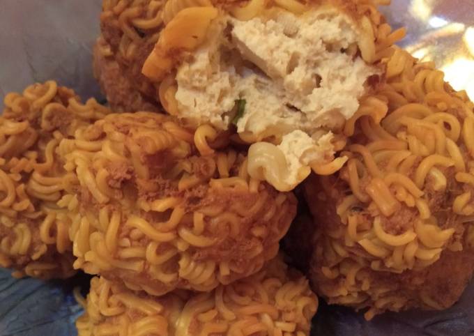 Cara bikin Bola tahu rambutan indomie Cara bikin Bola tahu rambutan indomie