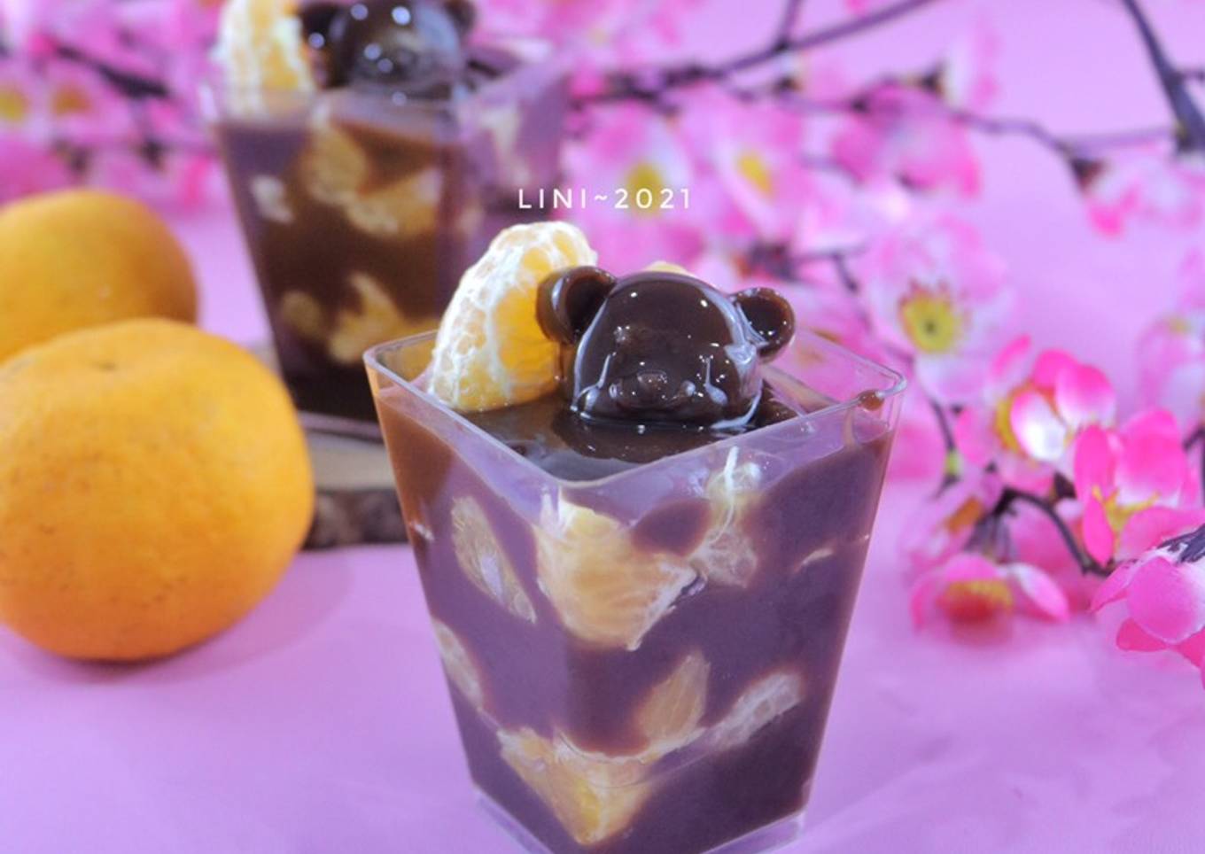 Puding Cokelat Jeruk - dessert olahan jeruk imlek - Dessert manis - Imlek dan Valentine