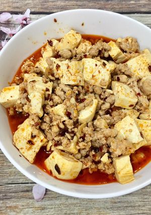 Hình của món Đậu phụ Tứ Xuyên.