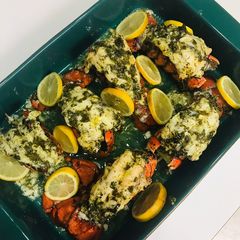A picture of Lobster tails.