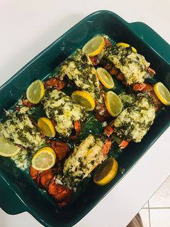 A picture of Lobster tails.