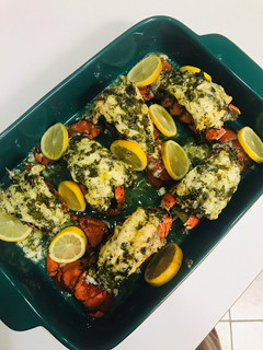 A picture of Lobster tails.