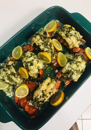 A picture of Lobster tails.