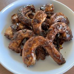 A picture of Balsamic vinegar chicken necks -cook every part.