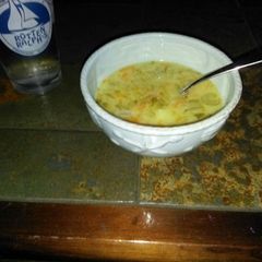 A picture of Jasmines Dill Pickle Soup.