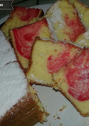 Foto resep 18. Bolu Marble Stroberi #kamismanis
