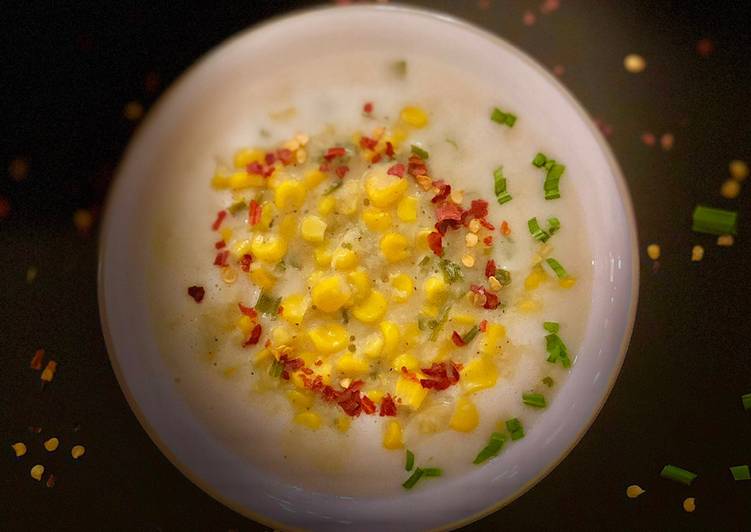 Quick and Easy Coconut corn and lemongrass soup