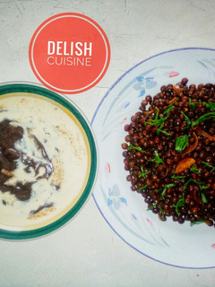 A picture of Pigeon pea porridge (Fio Fio) & Tamarind pap (Tamba).