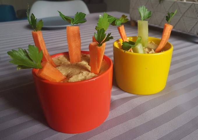 Mini-potager au houmous