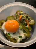 Baked Bell Peppers Stuffed with Ground Pork and Runny Egg