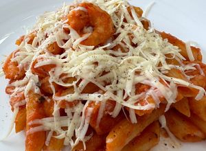 Foto de Penne com camarão ao molho de tomate