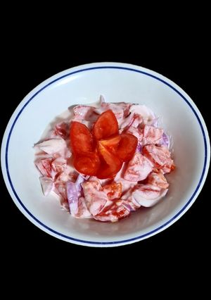 عکسی از دستور 🍀سالاد گوجه روسی🍀