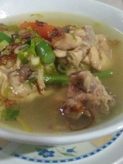 Foto resep Sup bening tetelan ayam instan