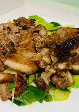 香煎鹹豬肉 的食譜成品照片