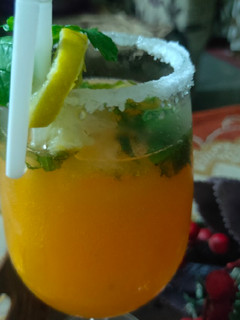 A picture of Mix fruit juice mojito.