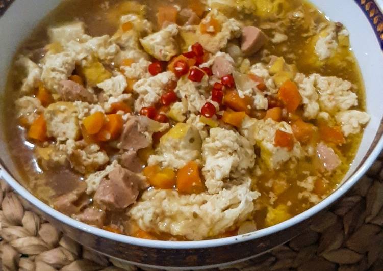 Resep Orak arik sayur tahu sosis Anti Gagal