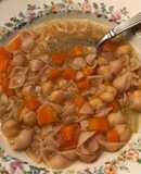 SOPA DE PASTA CON GARBANZOS - 2