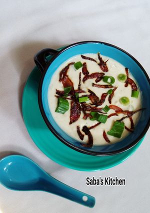 A picture of Creamy Onion Soup.