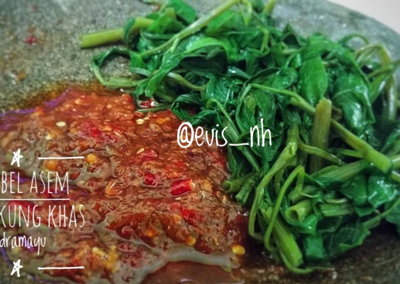Sambel asem kangkung khas indramayu