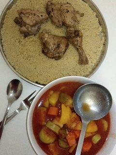 صورة لوصفة كسكسي بالدجاج والخضار