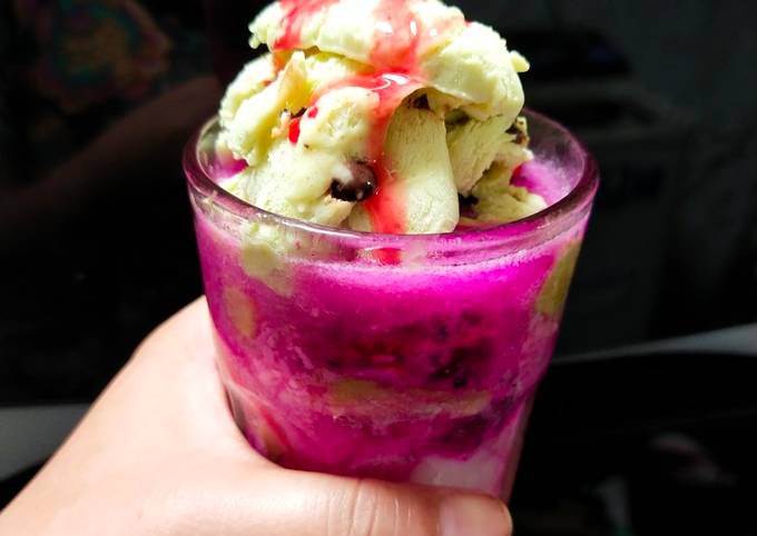 Cara Gampang Membuat FRUITS PARTY WITH ICE CREAM (Es buah Campur sari) ala Mom Dave Anti Gagal