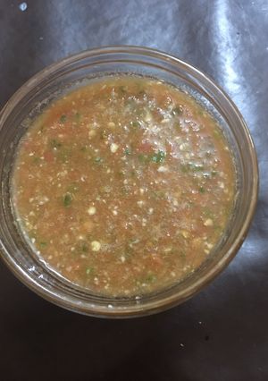 صورة لوصفة صلصة الطماطم الحارة 🍅🌶 (الدقوس)