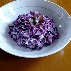 A picture of Red cabbage salad.