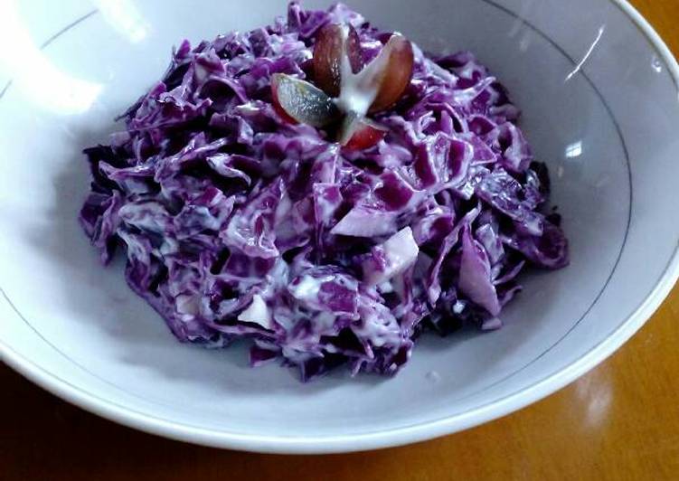 Steps to Make Homemade Red cabbage salad