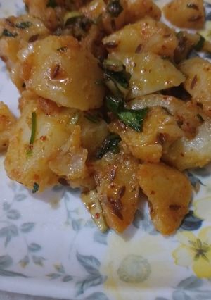 A picture of Jeera aloo.