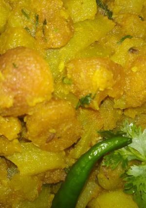 A picture of Bottle gourd pumpkin stir fry.