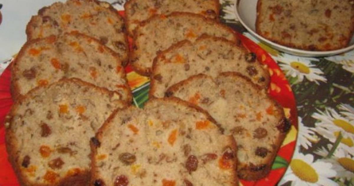 Рецепт творожного кекса с курагой и изюмом