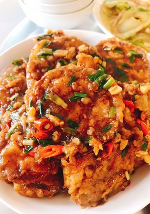 Hình của món Cà tím kẹp thịt chiên giòn.