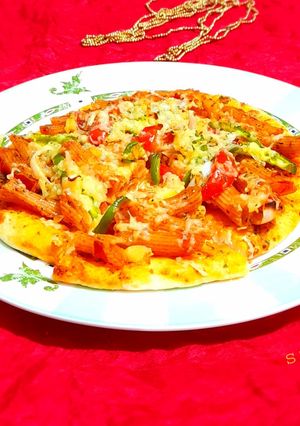 A picture of Pasta Pizza.