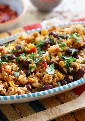 Mexikói rizses hús recept fotója
