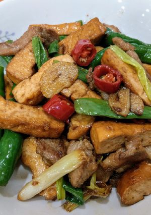 糯米椒醬爆豆干 的食譜成品照片