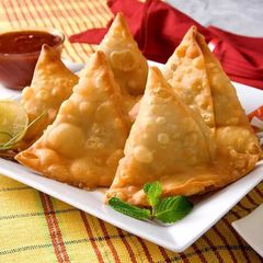 A picture of Potato Samosas.