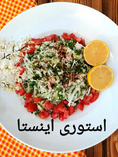 عکسی از دستور سالاد کلم و جعفری (رژیمی)