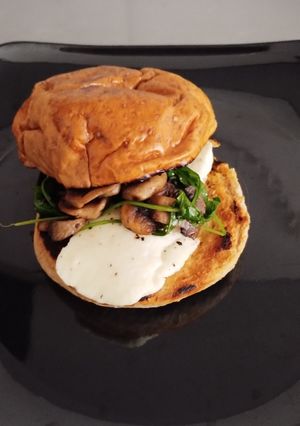 Una foto de Hamburguesa de Queso de Cabra