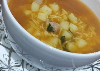 Easiest Way to Prepare Yummy Late night hungry hubby soup