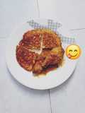 Pollo con curry & pan de coliflor en sartén