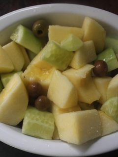 Una foto de Ensalada de manzana y pepino