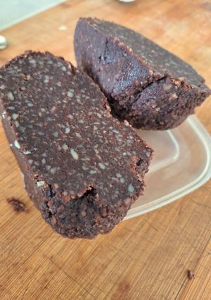Une photo de Pâte d'amande cacao