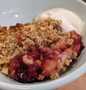 Easy Steps to Make Keep-warm apple + blackberry crumble w/ hazelnut top which Delicious