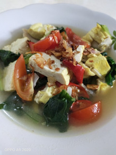 Foto resep Sayur bening sawi hijau+tahu