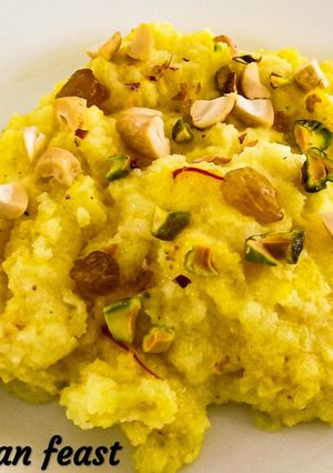 A picture of Mohanbhog.