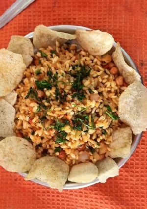 A picture of Soaked puffed rice poha.
